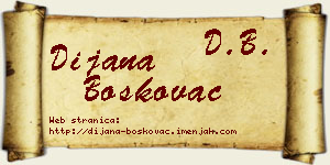 Dijana Boškovac vizit kartica